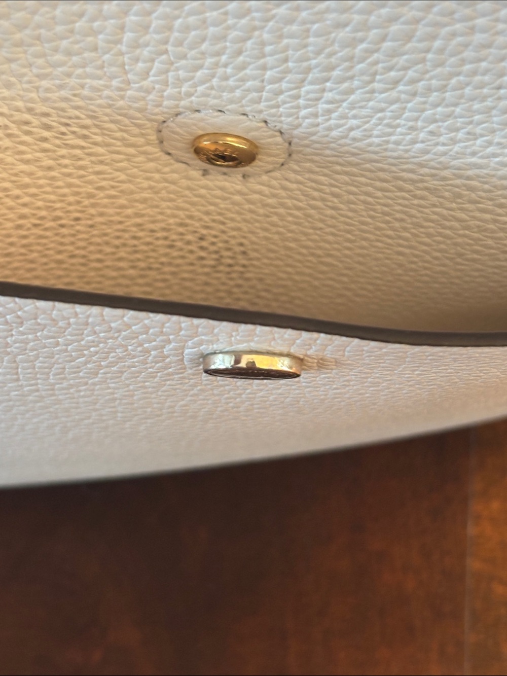 Michael Kors Cream Pebbled Leather Shoulder Hobo - Picture 14 of 16